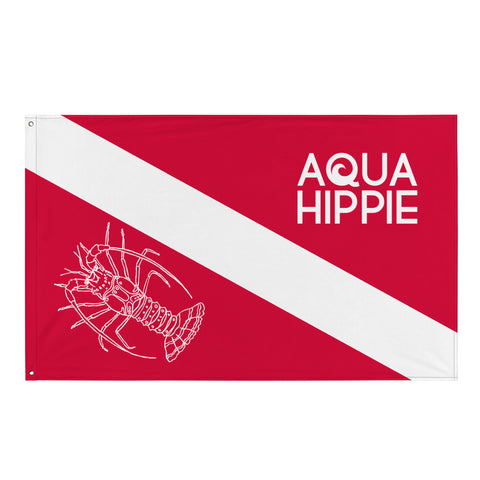 Red Aqua Hippie Dive Flag