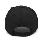 Aqua Hippie Black Distressed Dad Hat