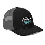 Aqua Hippie Black/Grey Trucker Cap