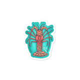 Aqua Hippie Lobster Decal