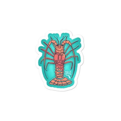 Aqua Hippie Lobster Decal