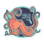 Aqua Hippie Octopus Decal