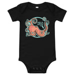 Aqua Hippie Octopus Black Onesie