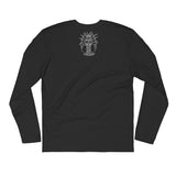 Aqua Hippie Black Bug Back Long Sleeve Fitted Crew