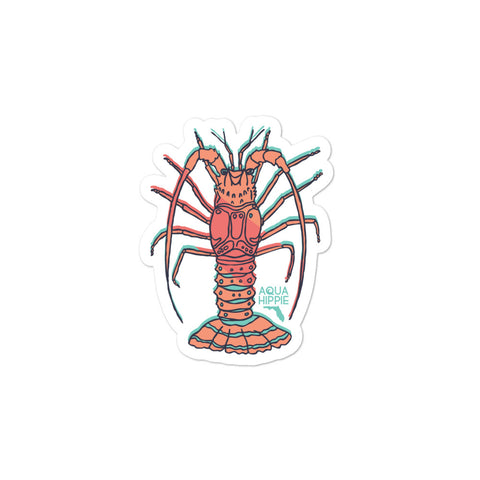 Aqua Hippie Lobster Decal