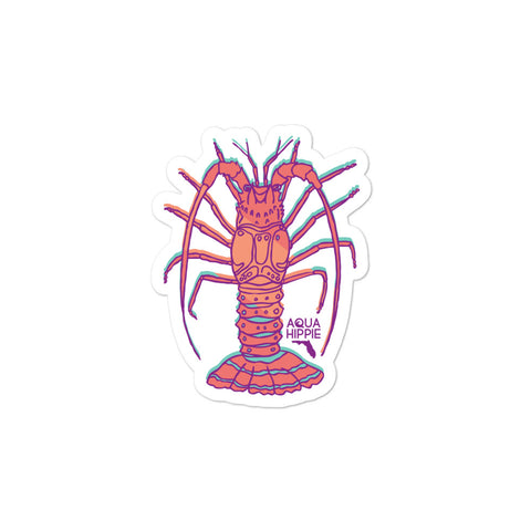 Aqua Hippie Lobster Decal