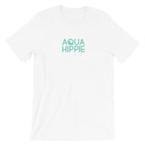 Aqua Hippie Dive Tank Logo White Short-Sleeve Unisex T-Shirt