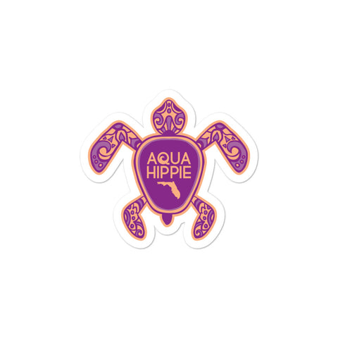 Aqua Hippie Tortuga Decal