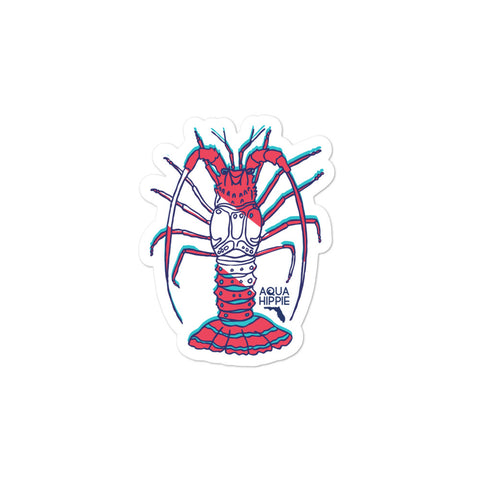 Aqua Hippie Lobster Decal