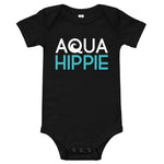 Aqua Hippie Lobster Black Bug Back Onesie