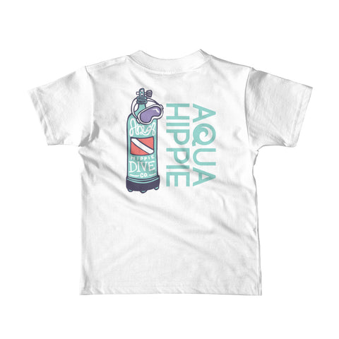 Aqua Hippie Dive Tank Logo White Short sleeve Kids t-shirt