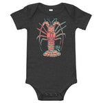 Aqua Hippie Lobster Gray Onesie