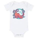 Aqua Hippie Octopus White Onesie