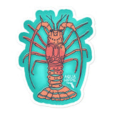 Aqua Hippie Lobster Decal