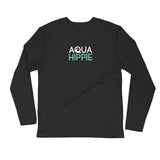 Aqua Hippie Black Bug Back Long Sleeve Fitted Crew