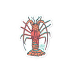 Aqua Hippie Lobster Decal